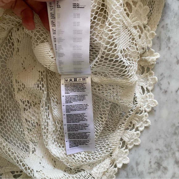 NWT Maje ECRU Leroi Crochet-trim Lace Top - Picture 5 of 11